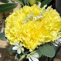 BOUQUET ROMANCE PIVOINE ARTIFICIELLE 28CM JAUNE