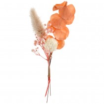 BOUQUET ROMANTIQUE FLEURS SÉCHÉES 12CM PÈCHE