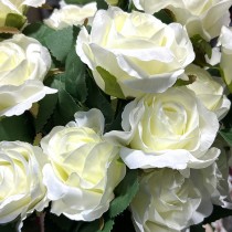 BOUQUET ROSES ARTIFICIELLES 51CM BLANC