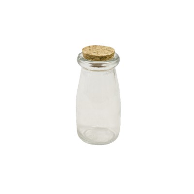 BOUTEILLE DE LAIT BOUCHON LIÈGE TRANSPARENT