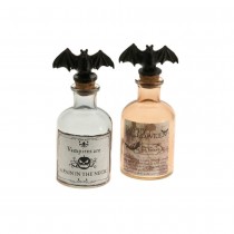 BOUTEILLE HALLOWEEN CHAUVE-SOURIS VERRE