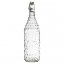 BOUTEILLE VERRE À CLAPET EMBOSSÉ 1L