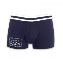 BOXER COTON SUPER PAPA BLEU ADULTE