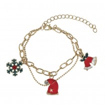 BRACELET FANTAISIE CHAINE MÉTAL FIGURINE A NOËL