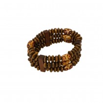 BRACELET INDIEN PERLES MARRON ADULTE