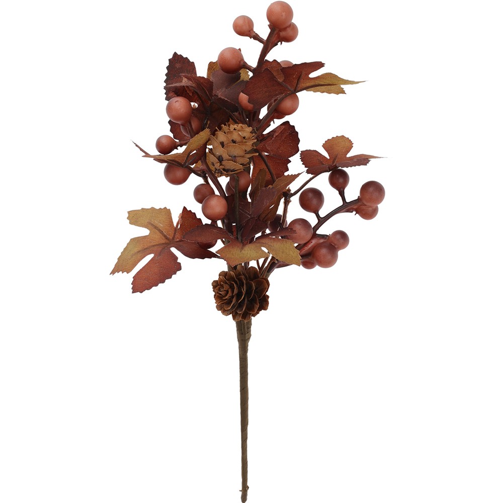 BRANCHE ARTIFICIELLE BAIES 25CM MARRON