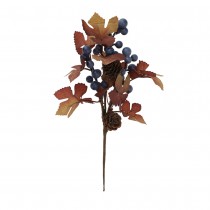 BRANCHE ARTIFICIELLE BAIES AUTOMNE 25CM BLEU