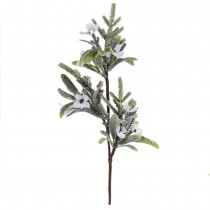 BRANCHE ARTIFICIELLE BAIES FLEURS PAILLETTES 48CM