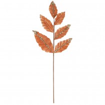 BRANCHE AUTOMNE VELOURS TERRE PAILLETTES OR 70CM