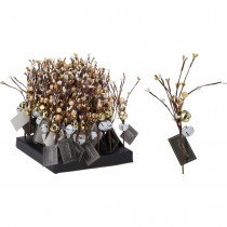 BRANCHE BAIES ARTIFICIELLES CLOCHETTES 23CM OR