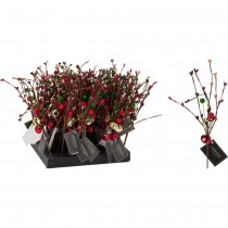 BRANCHE BAIES ARTIFICIELLES CLOCHETTES 23CM ROUGE