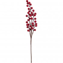BRANCHE BAIES ARTIFICIELLES NOËL 38CM ROUGE