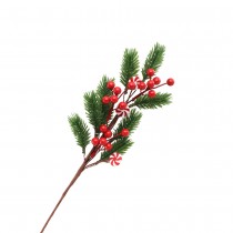 BRANCHE FEUILLAGE CANDY STRIPES BAIES 12X5X40CM