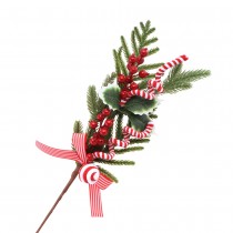 BRANCHE FEUILLAGE CANDY STRIPES BAIES 15X7X55CM