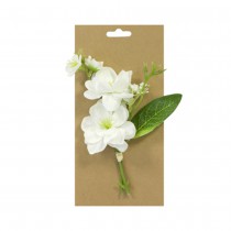 BRANCHE FLEURIE ARTIFICIELLE 16CM BLANC