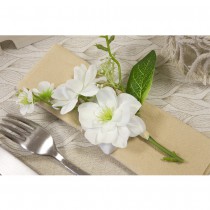 BRANCHE FLEURIE ARTIFICIELLE 16CM BLANC