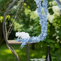 BRANCHE FLEURS HORTENSIA ARTIFICIEL 170CM BLEU