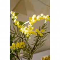 BRANCHE MIMOSA FLEURI ARTIFICIEL 85X20CM JAUNE