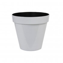 CACHE-POT PLASTIQUE BRILLANT 16X9.5CM BLANC