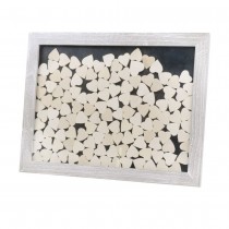 CADRE 130 COEURS BOIS 45X60CM NATURE