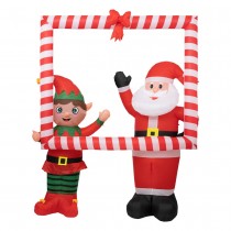 CADRE GONFLABLE PÈRE NOËL LUTIN SECTEUR 1.8M ROUGE