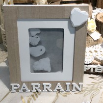 CADRE PARRAIN NATUREL 18 X 22 CM