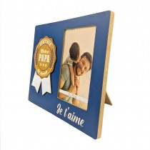 CADRE PHOTO MEILLEUR PAPA DU MONDE 25X20CM BLEU