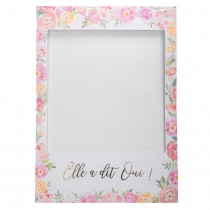 CADRE PHOTOBOOTH EVJF FLEURI 57.5X80CM ROSE