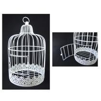CAGE MÉTAL BLANC VINTAGE 20X30CM