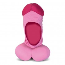 CAGOULE HUMOUR TÊTE DE GLAND ROSE ADULTE