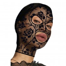 CAGOULE RÉSILLES ROSIER FLEUR NOIR FEMME