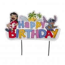 CAKE TOPPERS PAPIER ANNIVERRSAIRE STITCH 13X16.5CM