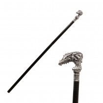 CANNE PVC DÉMONTABLE POMMEAU DRAGON ARGENT 106CM