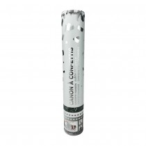 CANON À CONFETTIS PAPIER RECTANGLE 20CM ARGENT