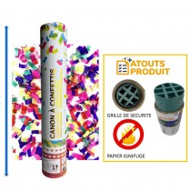 CANON À CONFETTIS PAPIER RECTANGLE 20CM COLORÉ