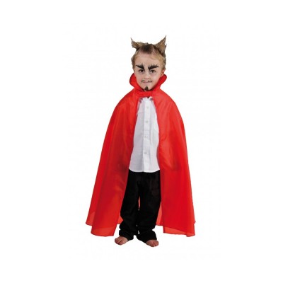 CAPE TAFFETAS ENFANT ROUGE 85 CM