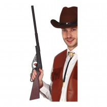 CARABINE COW-BOY WESTERN PLASTIQUE BICOLORE 65CM