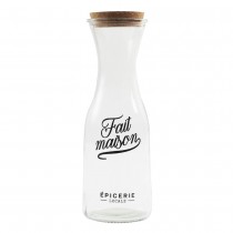 CARAFE VERRE COUVERCLE LIEGE BISTROT 1L