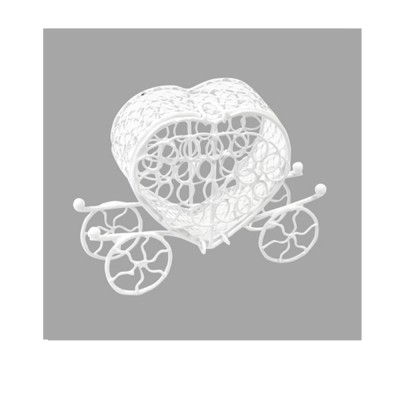 CARROSSE MÉTAL BOITE 11X4X8CM BLANC