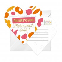 CARTE PUZZLE C?\'UR MAITRESSE MERCI POUR TOUT 14CM
