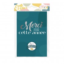 CARTE REMERCIEMENT PIN\'S ROND MAÎTRE