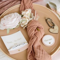 CARTON BRACELET DEMANDE MARRAINE 8.5CM ROSE