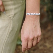 CARTON BRACELET DEMANDE MARRAINE 8.5CM ROSE