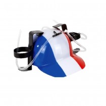 CASQUE PORTE-GOBELETS TRICOLORE FRANCE ADULTE