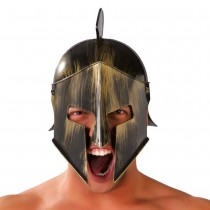 CASQUE SPARTIATE ROBUSTE OR ANTIQUE ADULTE