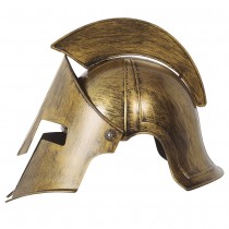 CASQUE SPARTIATE ROBUSTE OR ANTIQUE ADULTE