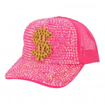 CASQUETTE CAMIONNEUR  ROSE DOLLARS OR ADULTE