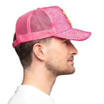 CASQUETTE CAMIONNEUR  ROSE DOLLARS OR ADULTE