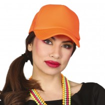 CASQUETTE CAMIONNEUR ANNÉES 80 ORANGE FLUO ADULTE