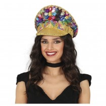 CASQUETTE CAPITAINE LOVE STRASS MULTICOLORE ADULTE